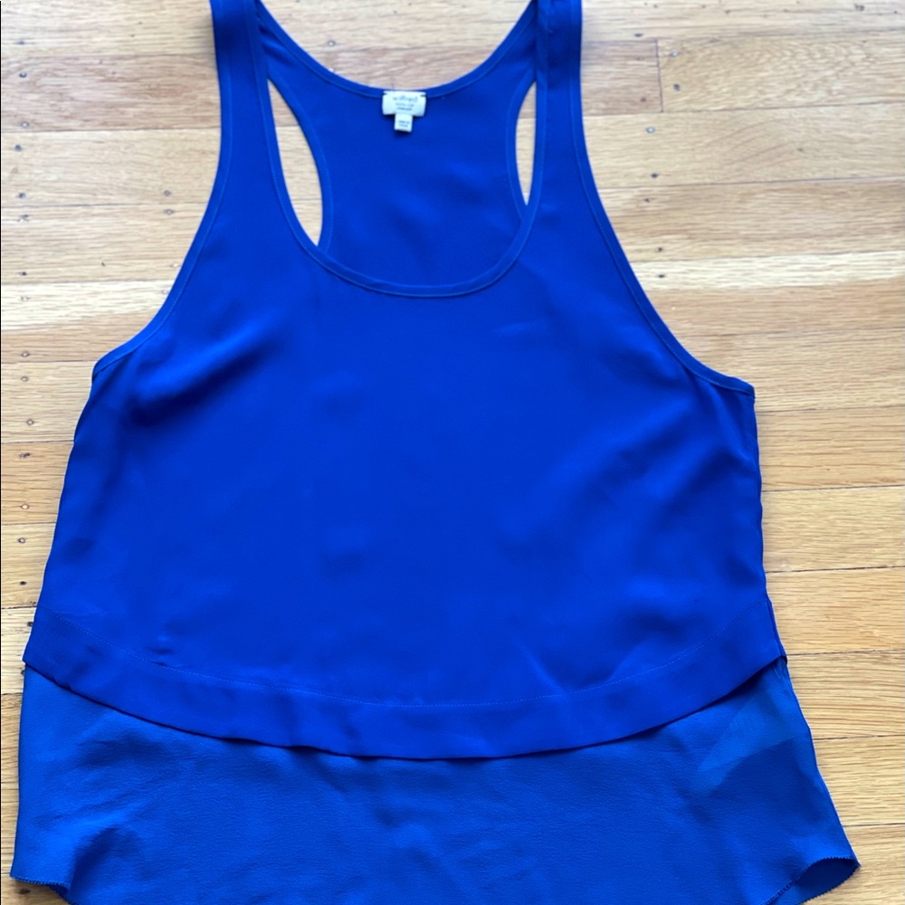 Wilfred | 100% Silk Royal Blue Racerback Tank | XS